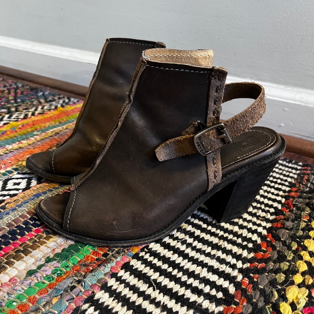 Frye Open Toe Bootie Size 7 - image 1